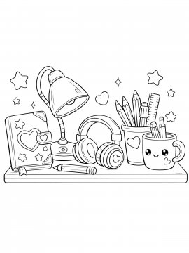 Раскраска Предметы девочки