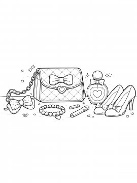 Раскраска Украшения девочки