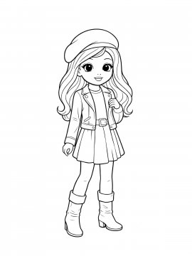 Раскраска Красивая девочка