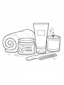 Раскраска Спа набор для девочек