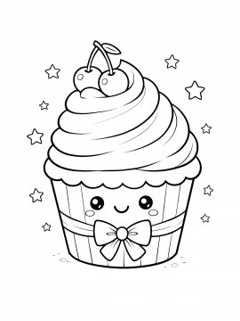 Раскраска Милый кексик