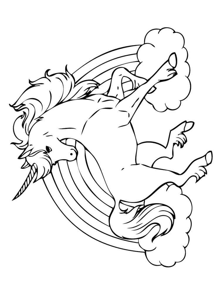 Раскраска Единорог с крыльями. Бесплатно распечатать раскраски