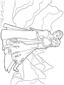 Раскраска принцессы Эльза и Анна