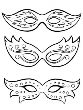 Раскраска Карнавальная маска-10
