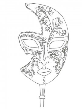 Раскраска Карнавальная маска-14