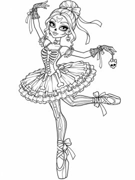 Девушка Monster High в балетной пачке на пуантах