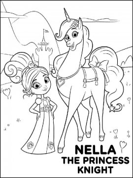 Раскраска Нелла принцесса рыцарь-2