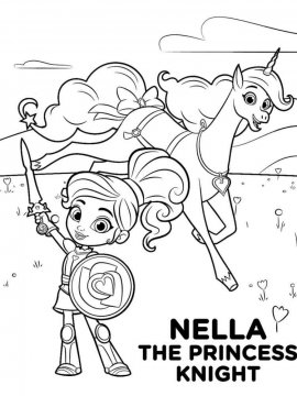 Раскраска Нелла принцесса рыцарь-3