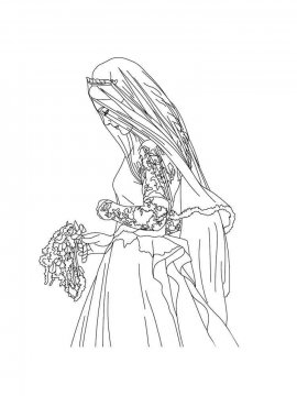 Раскраска Невеста-6