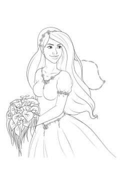 Раскраска Невеста-8