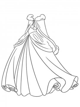 Раскраска Платье принцессы-11
