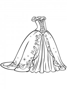 Раскраска Платье принцессы-3