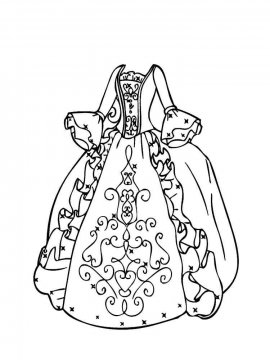 Раскраска Платье принцессы-6