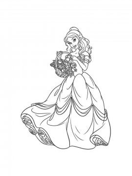Раскраска Принцесса Белль-33