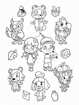 Раскраска Animal Crossing 66 - Бесплатно распечатать