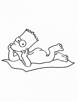 Раскраска Барт Симпсон 17 - Бесплатно распечатать