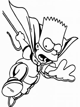 Раскраска Барт Симпсон 2 - Бесплатно распечатать