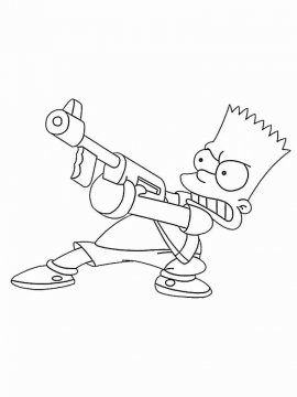 Раскраска Барт Симпсон 6 - Бесплатно распечатать
