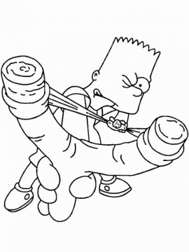 Раскраска Барт Симпсон 7 - Бесплатно распечатать