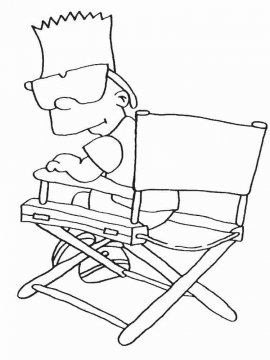 Раскраска Барт Симпсон 8 - Бесплатно распечатать