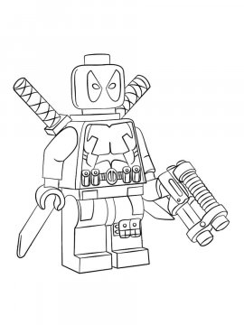 Раскраска LEGO Дэдпул 4 - Бесплатно распечатать