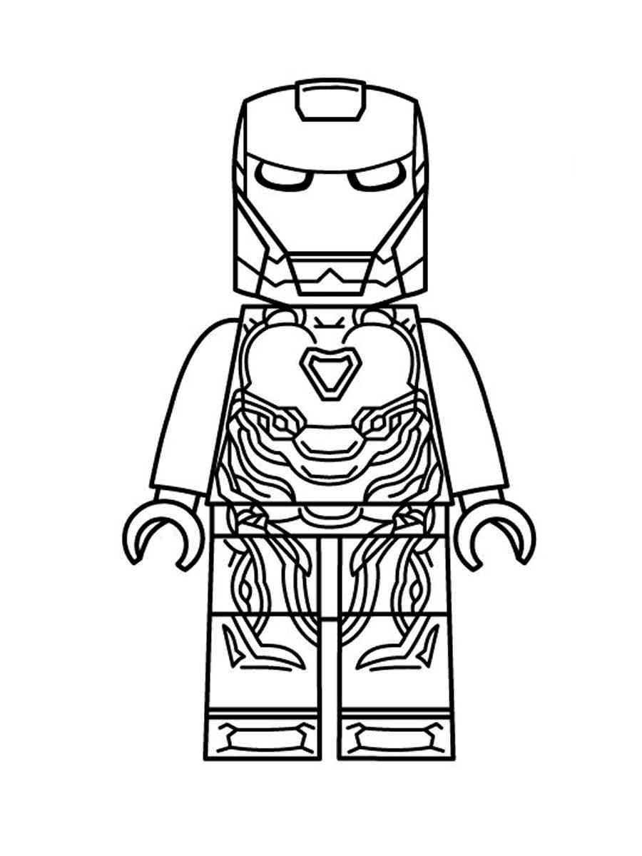 LEGO Iron man раскраска