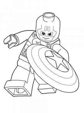 Раскраска LEGO Капитан Америка 4 - Бесплатно распечатать