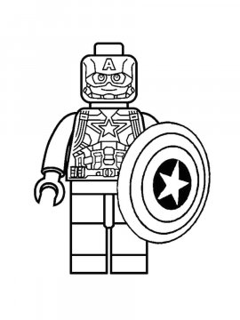 Раскраска LEGO Капитан Америка 5 - Бесплатно распечатать