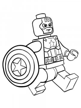 Раскраска LEGO Капитан Америка 7 - Бесплатно распечатать