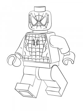 Раскраска LEGO Человек Паук 11 - Бесплатно распечатать