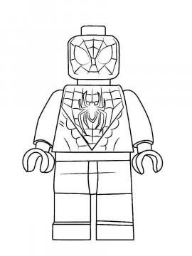 Раскраска LEGO Человек Паук 14 - Бесплатно распечатать