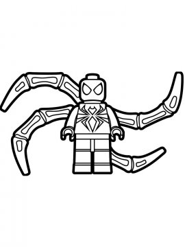 Раскраска LEGO Человек Паук 8 - Бесплатно распечатать