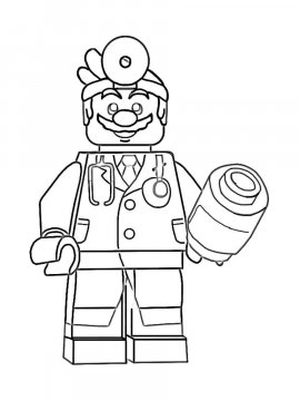 Раскраска LEGO Супер Марио 4 - Бесплатно распечатать