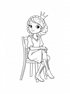 Раскраска Все девочки Царевны вместе