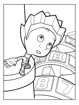 Раскраска Нолик подбирает код к замку