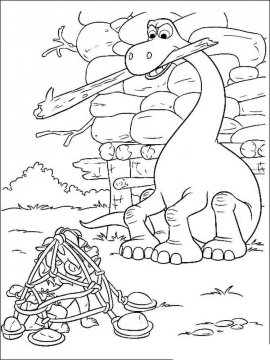 Раскраски Хороший динозавр - Бесплатно распечатать