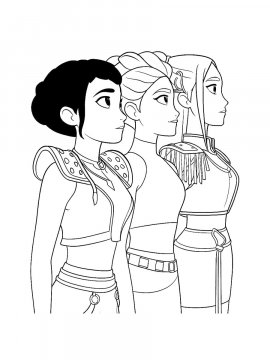 Раскраска Группа Хантрикс