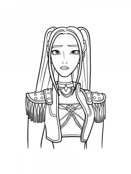 Раскраска Охотница Мира