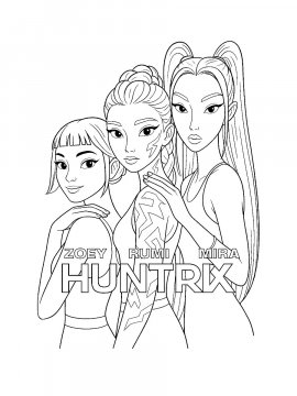 Раскраска Группа Хантрикс