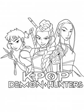Раскраска Кейпоп-охотницы на демонов