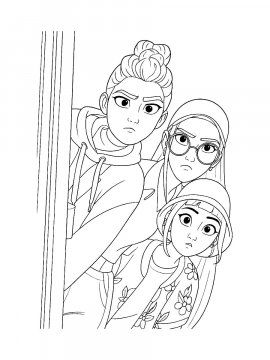 Раскраска Хантрикс подглядывают