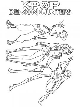 Раскраска Мультфильм Охотницы на демонов