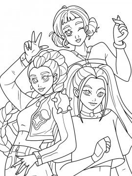 Раскраска Хантрикс в сборе