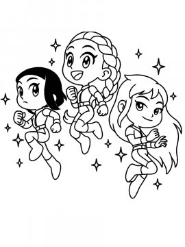 Раскраска Чиби Хантрикс