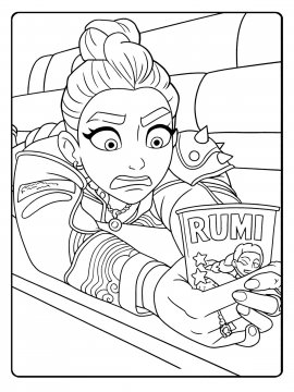 Раскраска Руми с супом