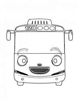 Раскраски Автобус Тайо - Бесплатно распечатать