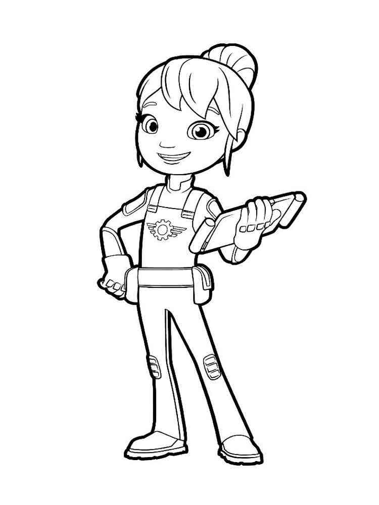 Starla Blaze And The Monster Machines Coloring Page Sketch Coloring Page
