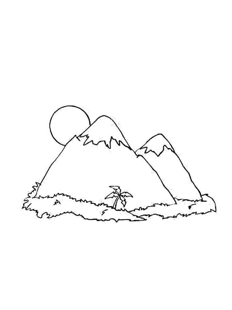 Рисунок горы для детей