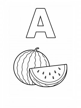 Раскраска Буква А