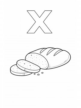 Раскраска Буква Х